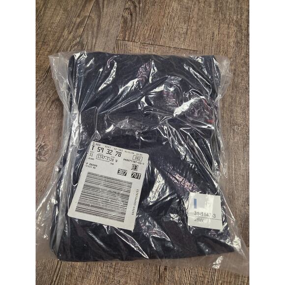 Woman Within NEW Straight-Leg All-Cotton Pull-On 7-Day Elastic-Waist Jeans 28W - Picture 2 of 5